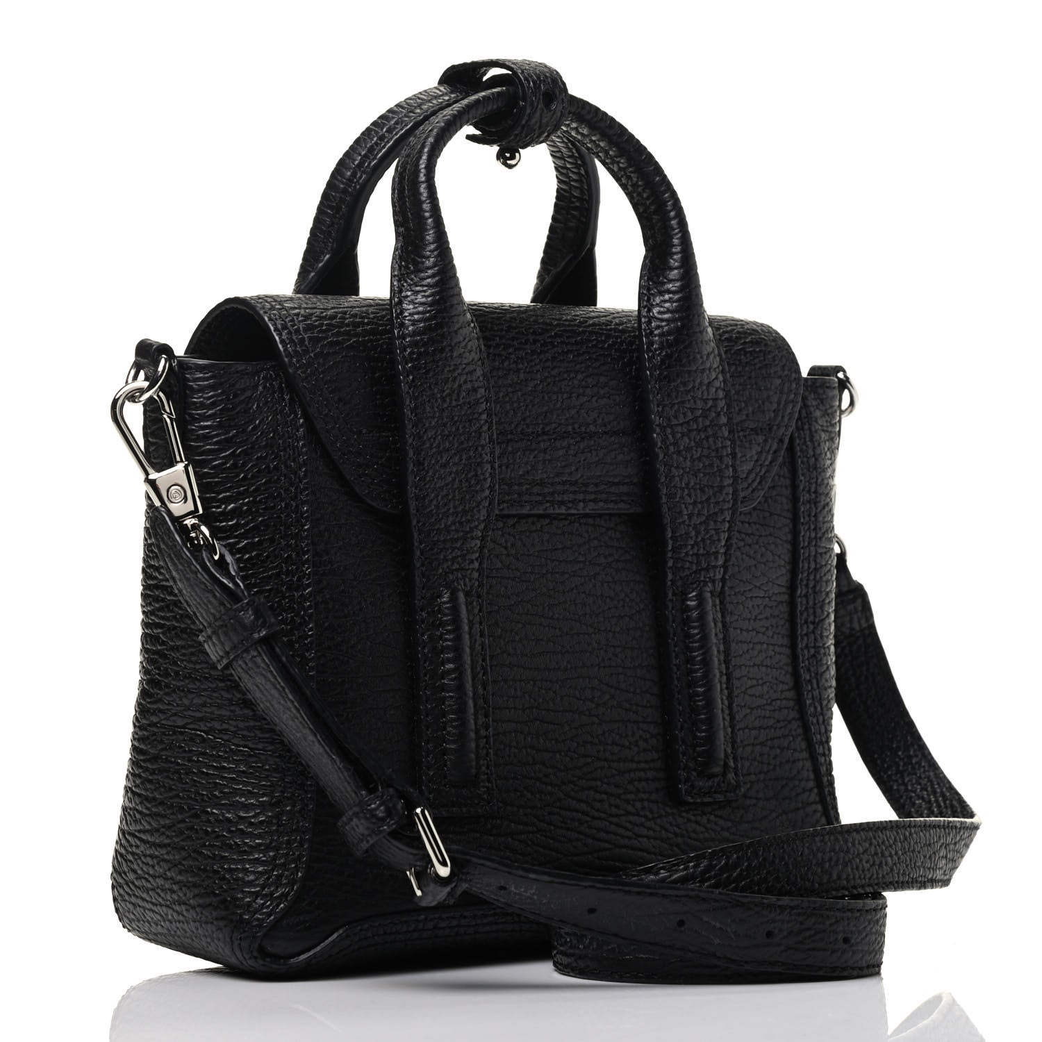 3.1 Phillip Lim Textured Calfskin Mini Pashli Satchel Black 2 of 8