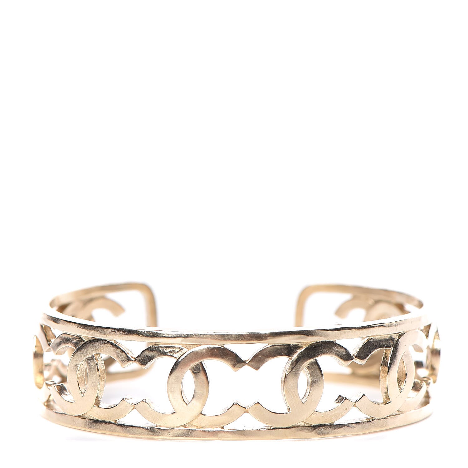 Chanel Metal Logo CC Cuff Gold 1 of 5