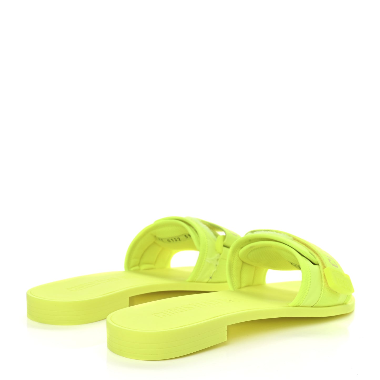 Technical Stretch Fabric Camouflage Dio(r)evolution Slide Sandals 39 Yellow Fluo