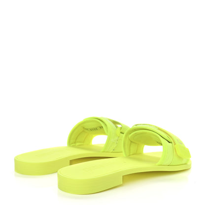 Christian Dior Technical Stretch Fabric Camouflage Dio(r)evolution Slide Sandals 39 Yellow Fluo 4 of 10