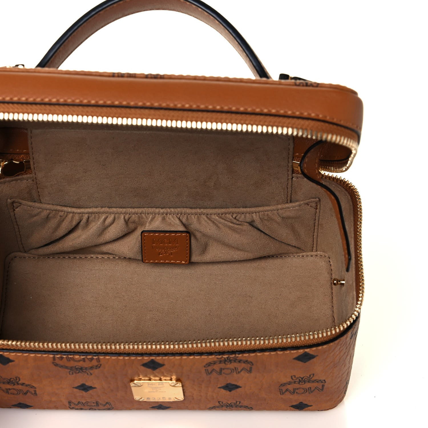 MCM Visetos Vanity Case Cognac 5 of 11