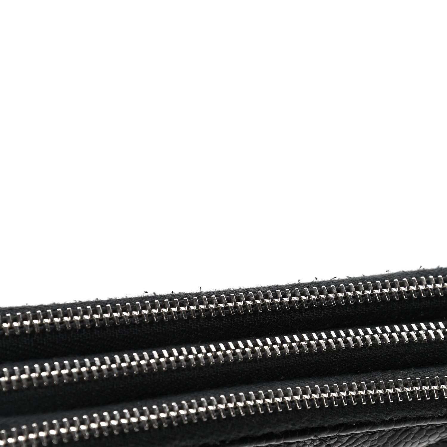 Chanel Caviar Quilted Triple Zip Wallet Black 5 of 5