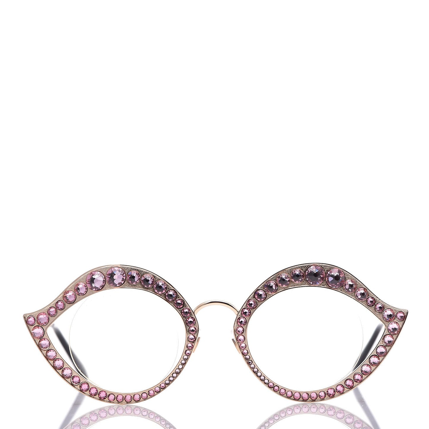 Metal Crystal Cat Eye Sunglasses GG0046/S Light Pink