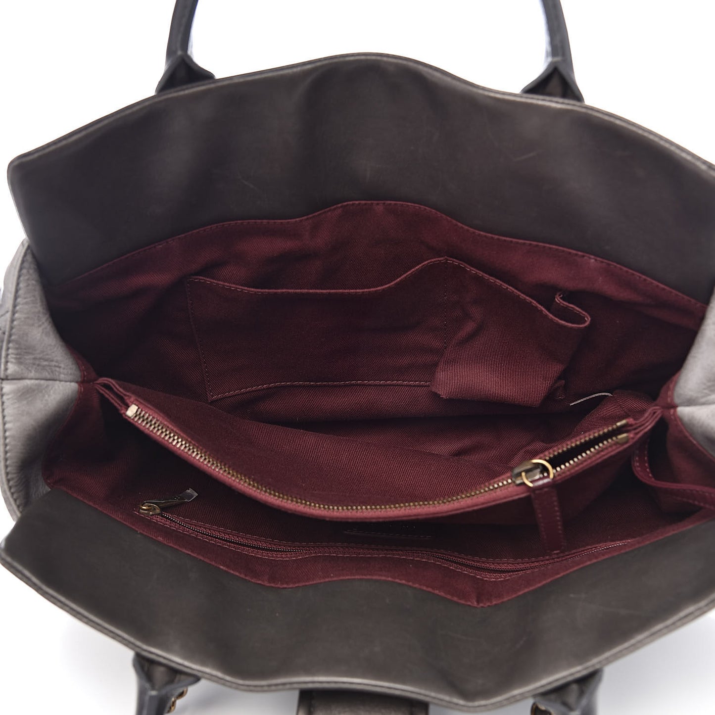 Glazed Calfskin Stingray Large Bindi CC Tote Grey