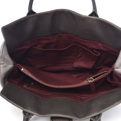 Chanel Glazed Calfskin Stingray Large Bindi CC Tote Grey 5 of 12