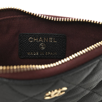 Chanel Caviar Quilted Small Cosmetic Case Black 6 of 8