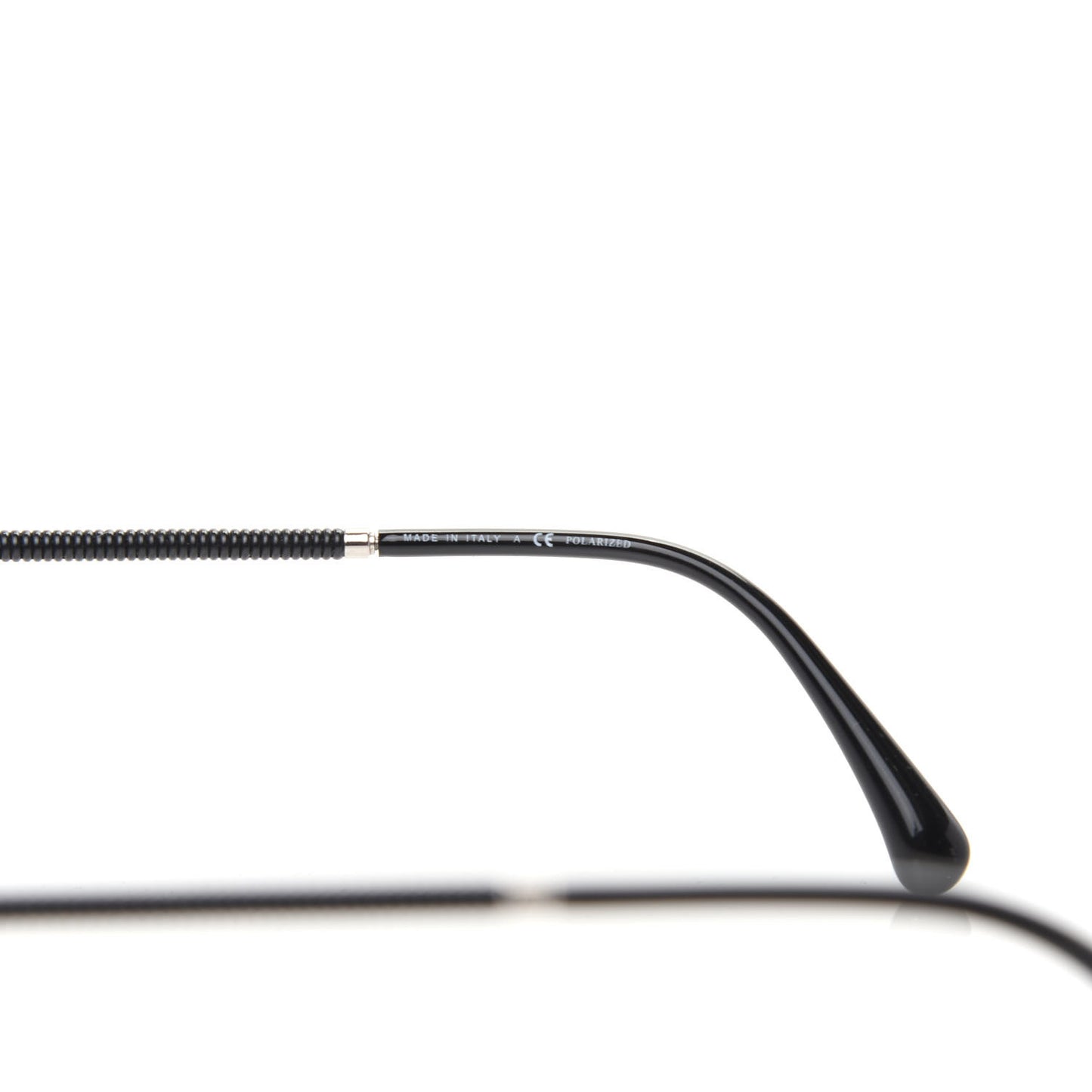 Metal Lambskin Polarized Pilot Fall Sunglasses 4227-Q Black