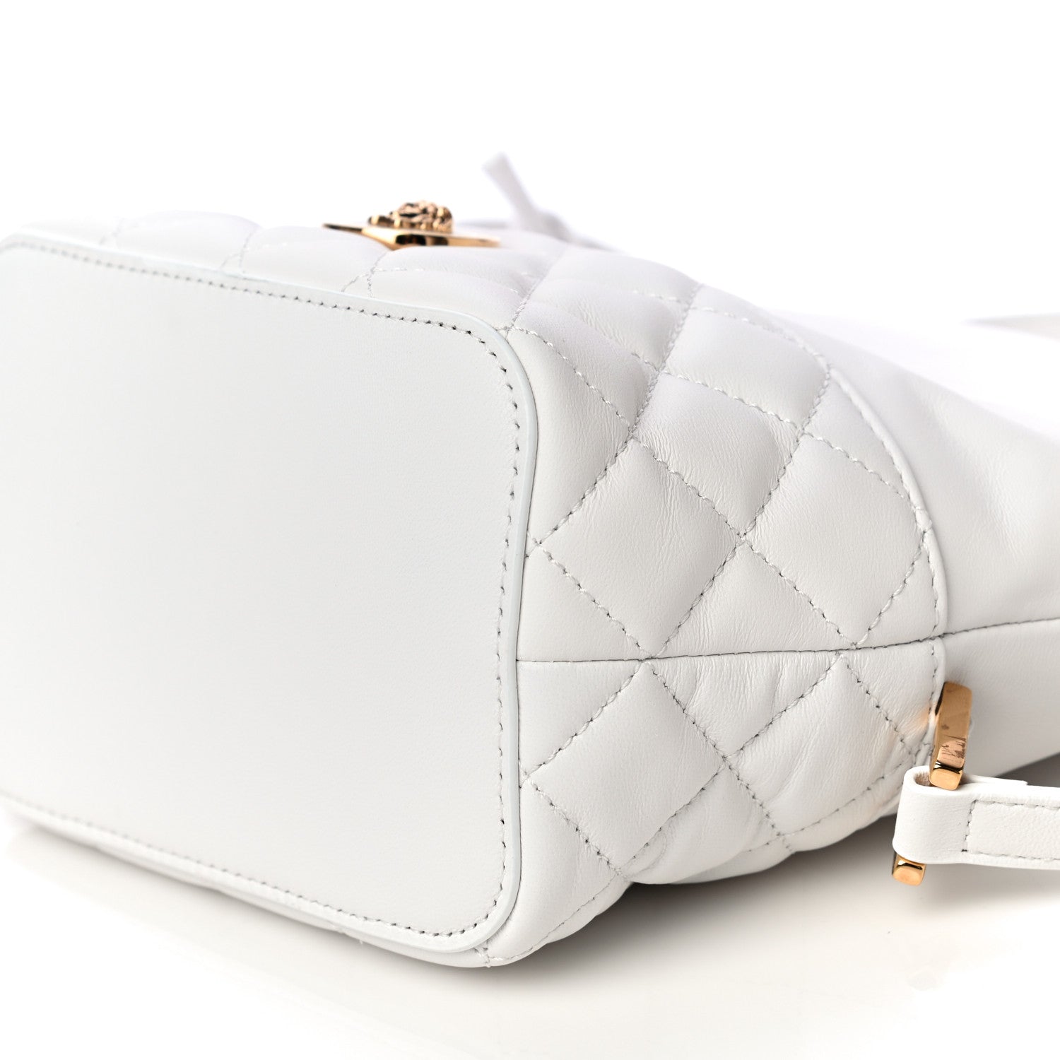 Versace Nappa Quilted Medusa Bucket Bag White 10 of 10