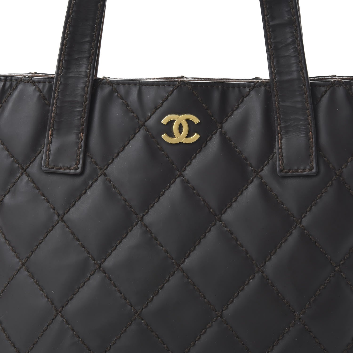 Chanel Glazed Calfskin Quilted Tote Brown 10 of 13