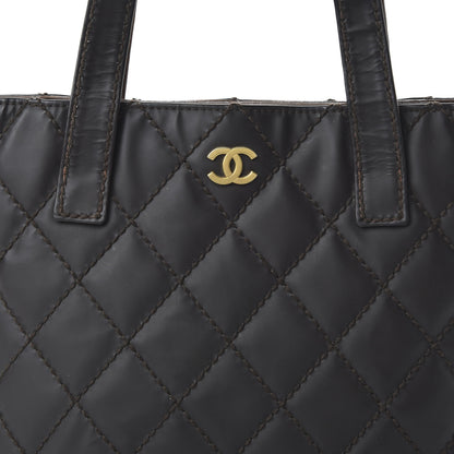 Chanel Glazed Calfskin Quilted Tote Brown 10 of 13