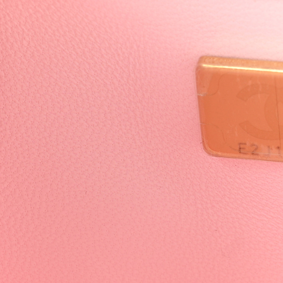 Lambskin Quilted CC Pearl Crush Mini Rectangular Flap Light Pink