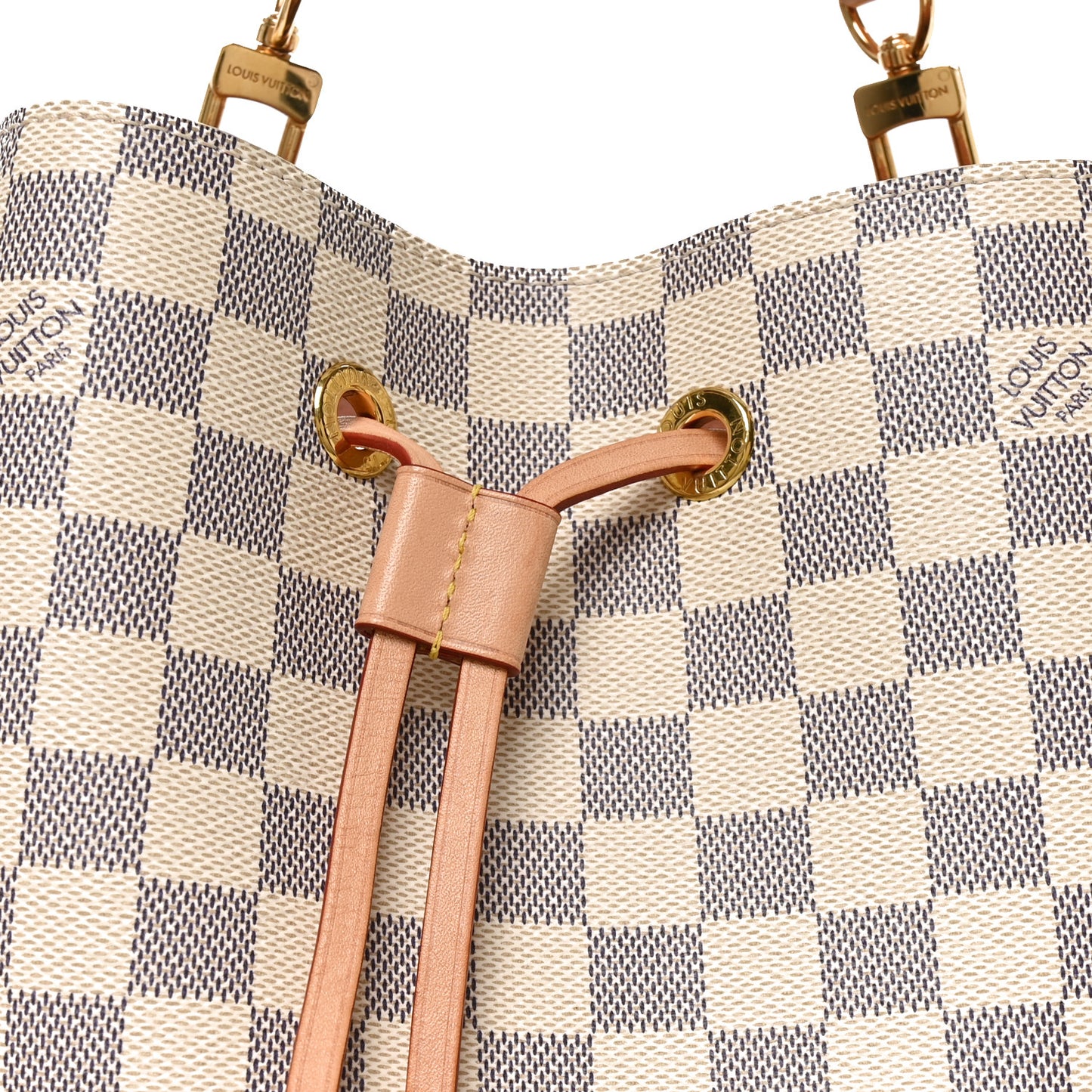 Damier Azur Braided Neonoe MM Peach Cream