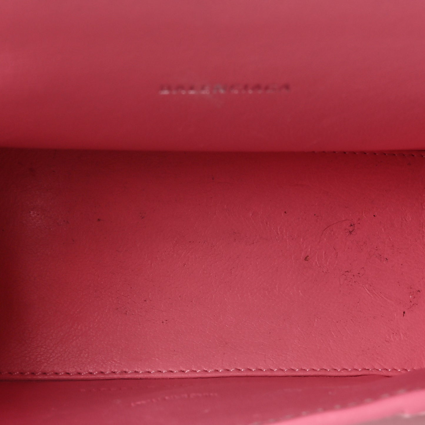 Shiny Calfskin Crocodile Embossed Hourglass Top Handle Bag XS Sweet Pink
