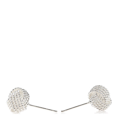 Tiffany Sterling Silver Twist Knot Earrings 3 of 4