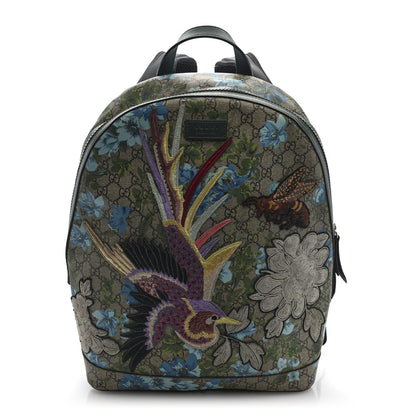 Gucci GG Supreme Monogram Blooms Bird Embroidered Dome Backpack 1 of 10
