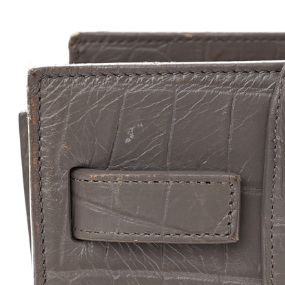Saint Laurent Calfskin Crocodile Embossed Nano Sac De Jour Fog 10 of 23