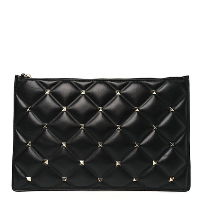 Valentino Garavani Nappa Candystud Zip Pouch Black 1 of 7