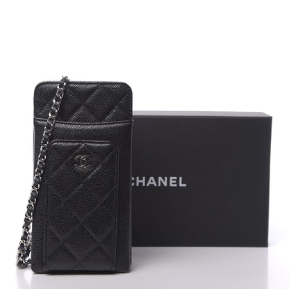 Chanel Caviar Quilted Zip Phone Case Black 14 of 14