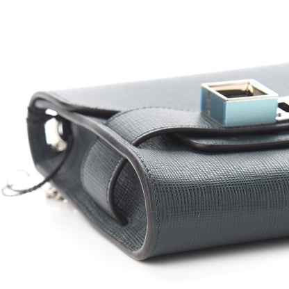 Proenza Schouler Linosa PS11 Chain Clutch Petrol Green 7 of 8