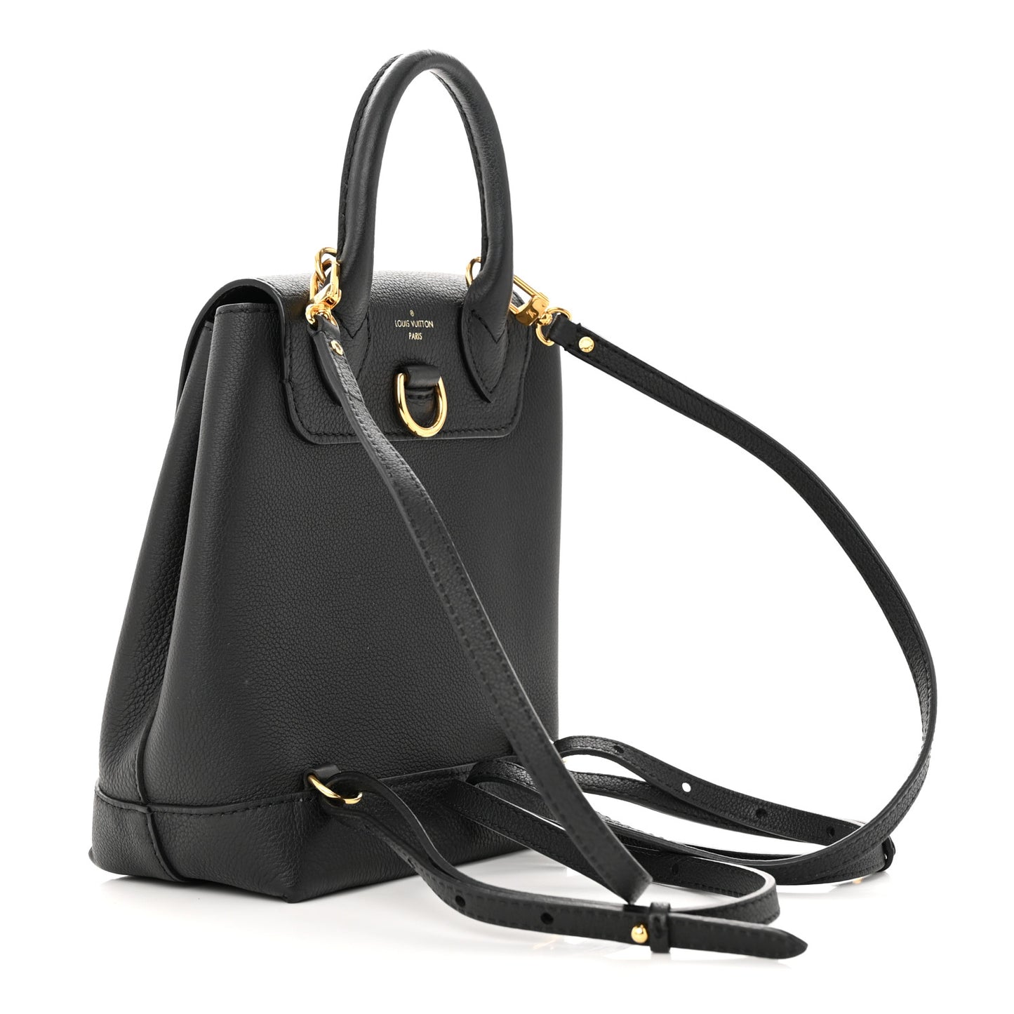 Calfskin Lockme Mini Backpack Black