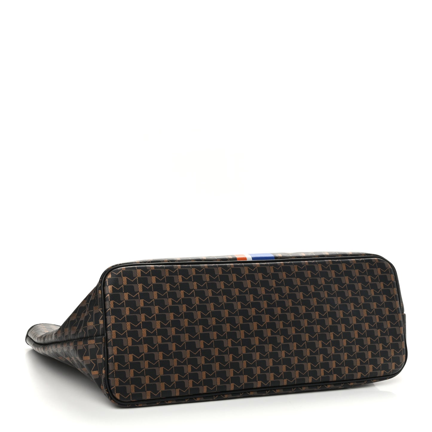 Grained Calfskin Canvas 1920 Oh! Tote Ruban GM Carbon Bronze