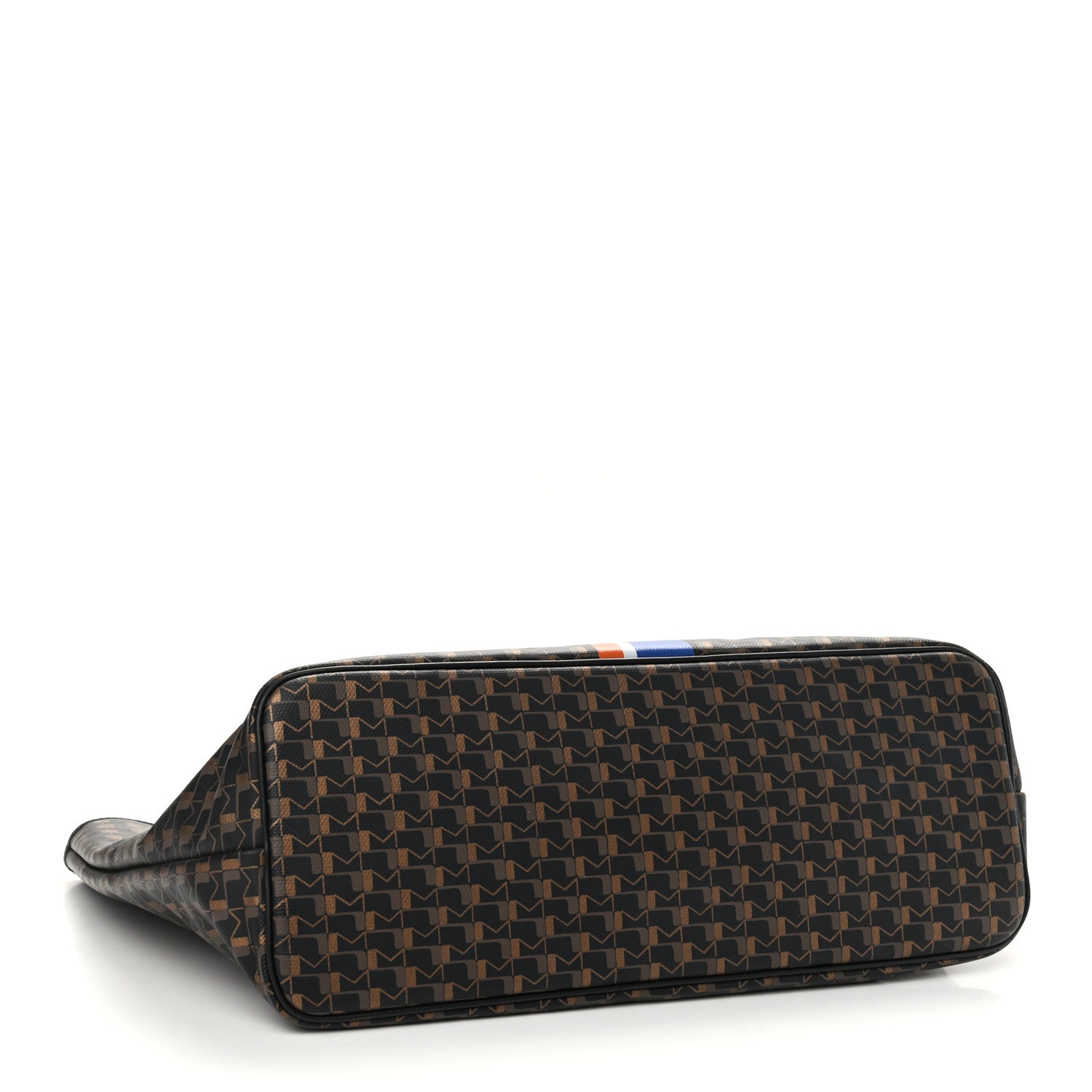 Moynat Grained Calfskin Canvas 1920 Oh! Tote Ruban GM Carbon Bronze 4 of 12