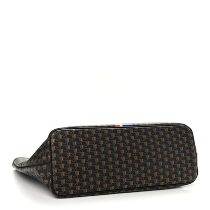 Moynat Grained Calfskin Canvas 1920 Oh! Tote Ruban GM Carbon Bronze 4 of 12