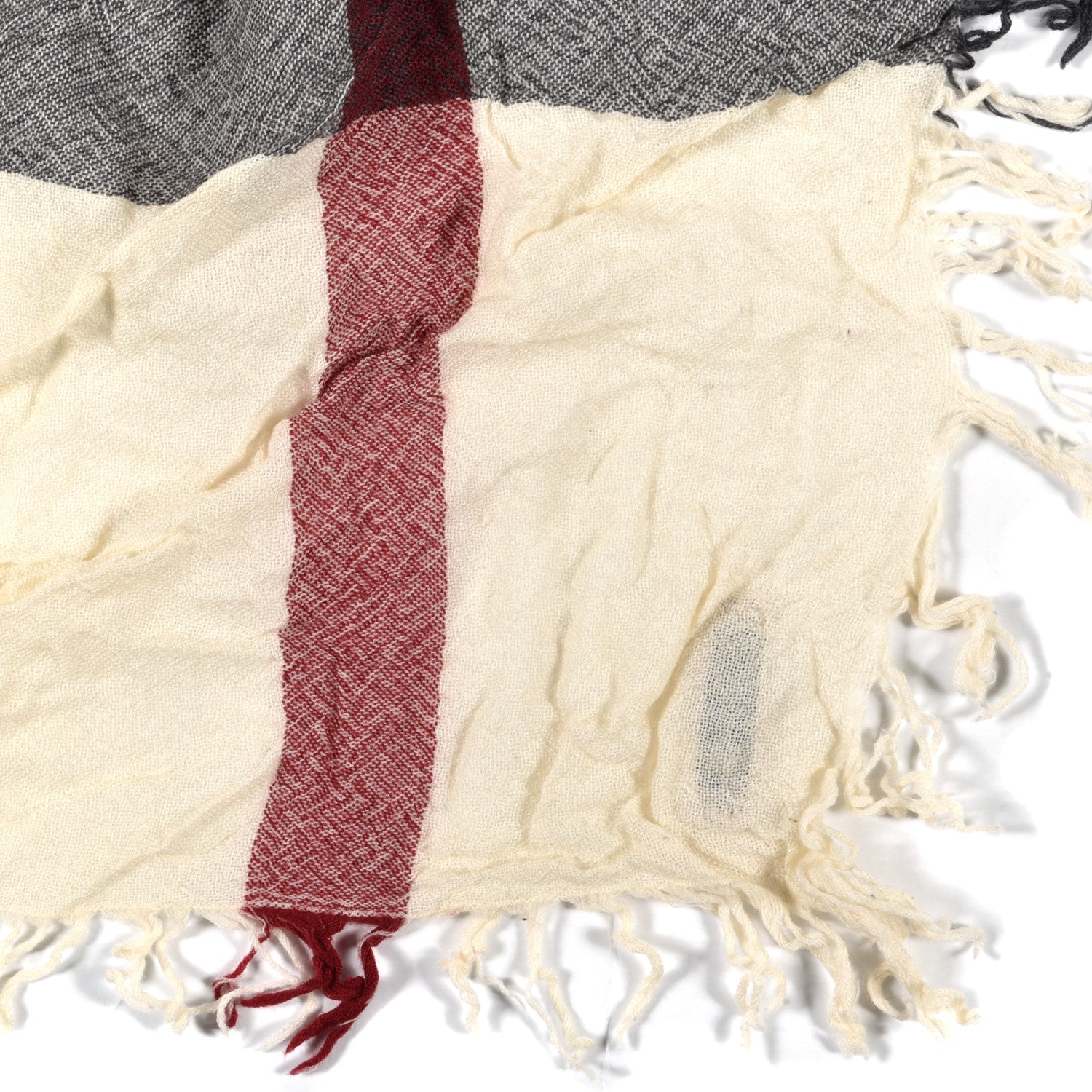 Burberry Merino Wool House Check Square Scarf Ivory 3 of 3