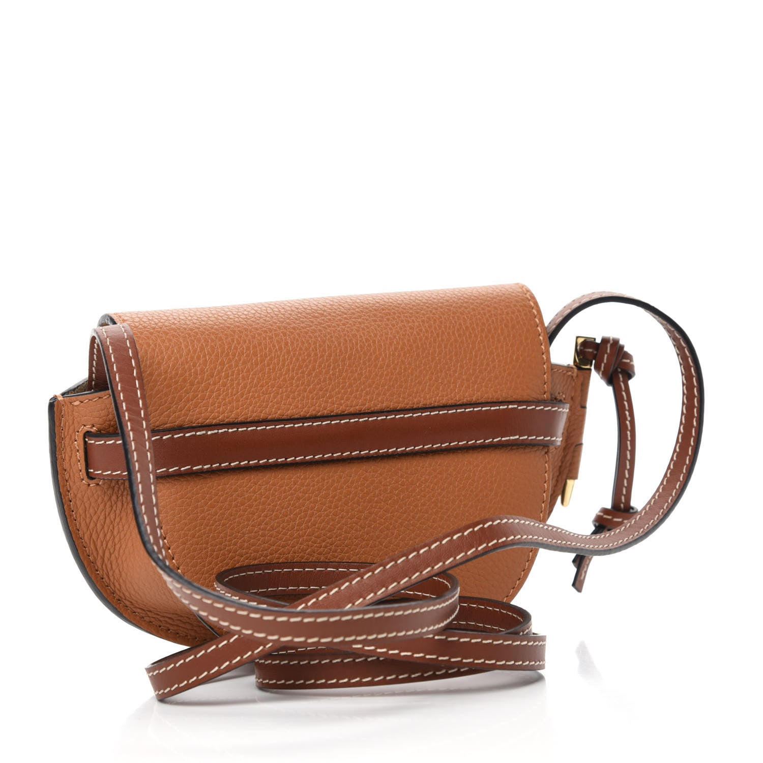 Loewe Grained Calfskin Mini Gate Crossbody Bag Caramel Pecan 3 of 10