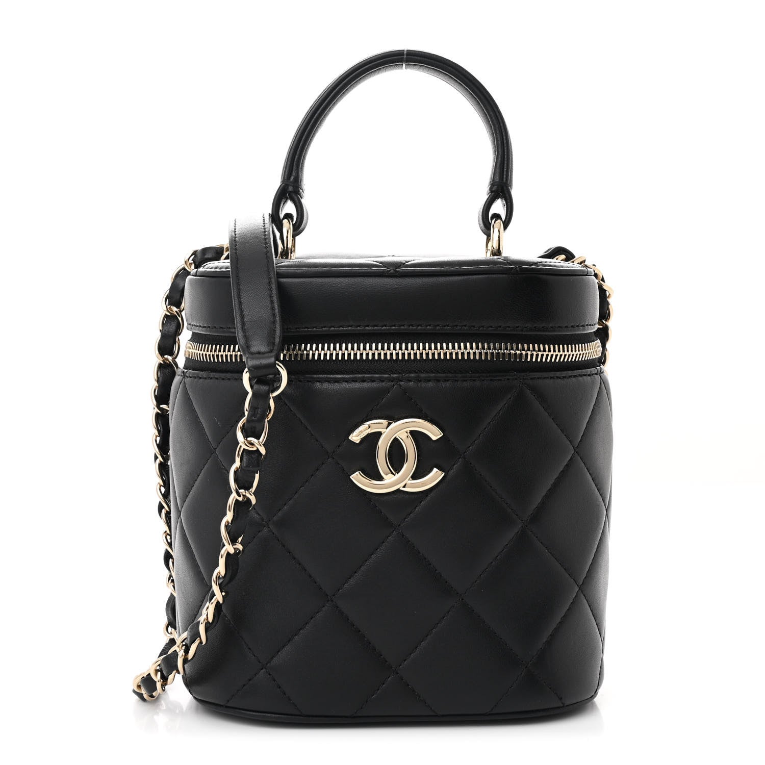Chanel Lambskin Quilted Trendy Vanity Case Black 1 of 11
