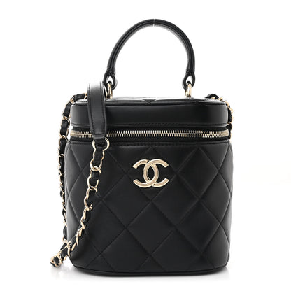 Chanel Lambskin Quilted Trendy Vanity Case Black 1 of 11
