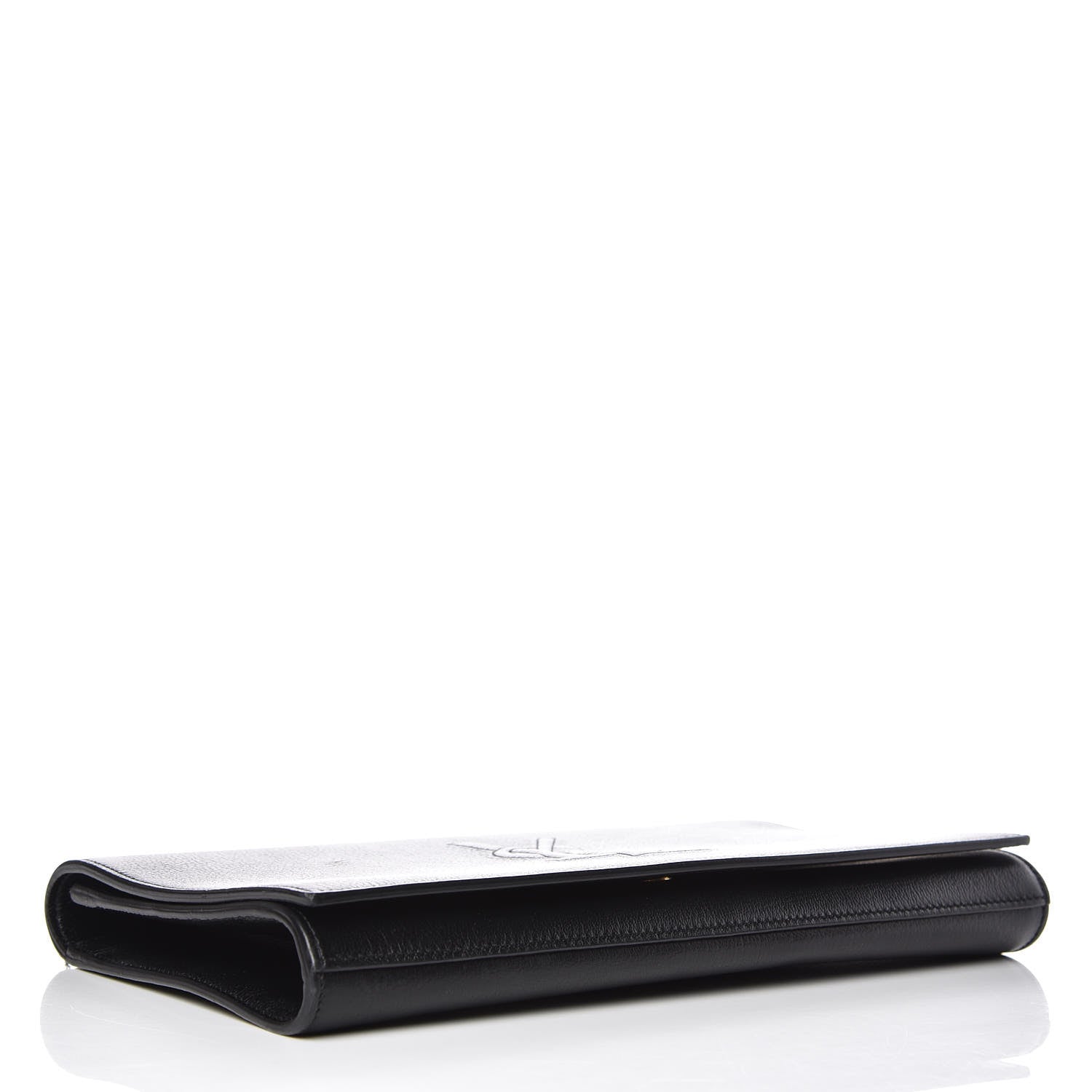 Saint Laurent Calfskin Monogram Large Belle De Jour Clutch Black 4 of 13