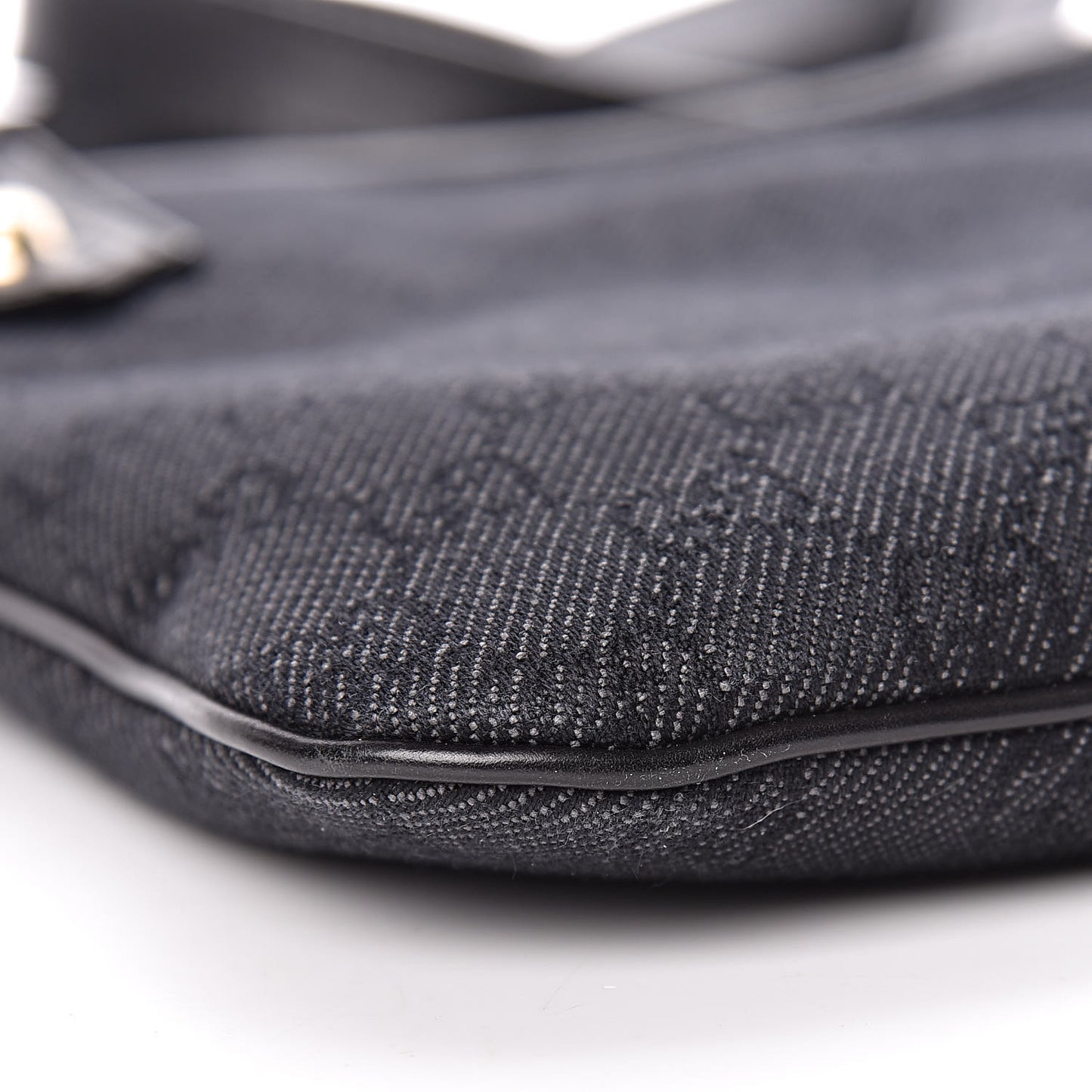 Monogram Flat Messenger Bag Black