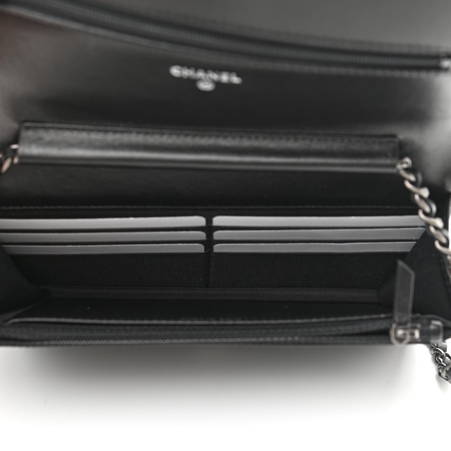 Chanel Lambskin Quilted Boy Wallet On Chain WOC Black 5 of 12