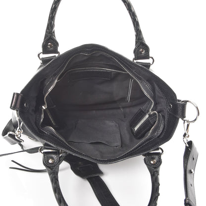 Balenciaga Chevre Silver Metallic Edge Hardware Town Black 6 of 11