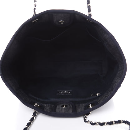Chanel Denim Small Deauville Tote Dark Blue 5 of 11