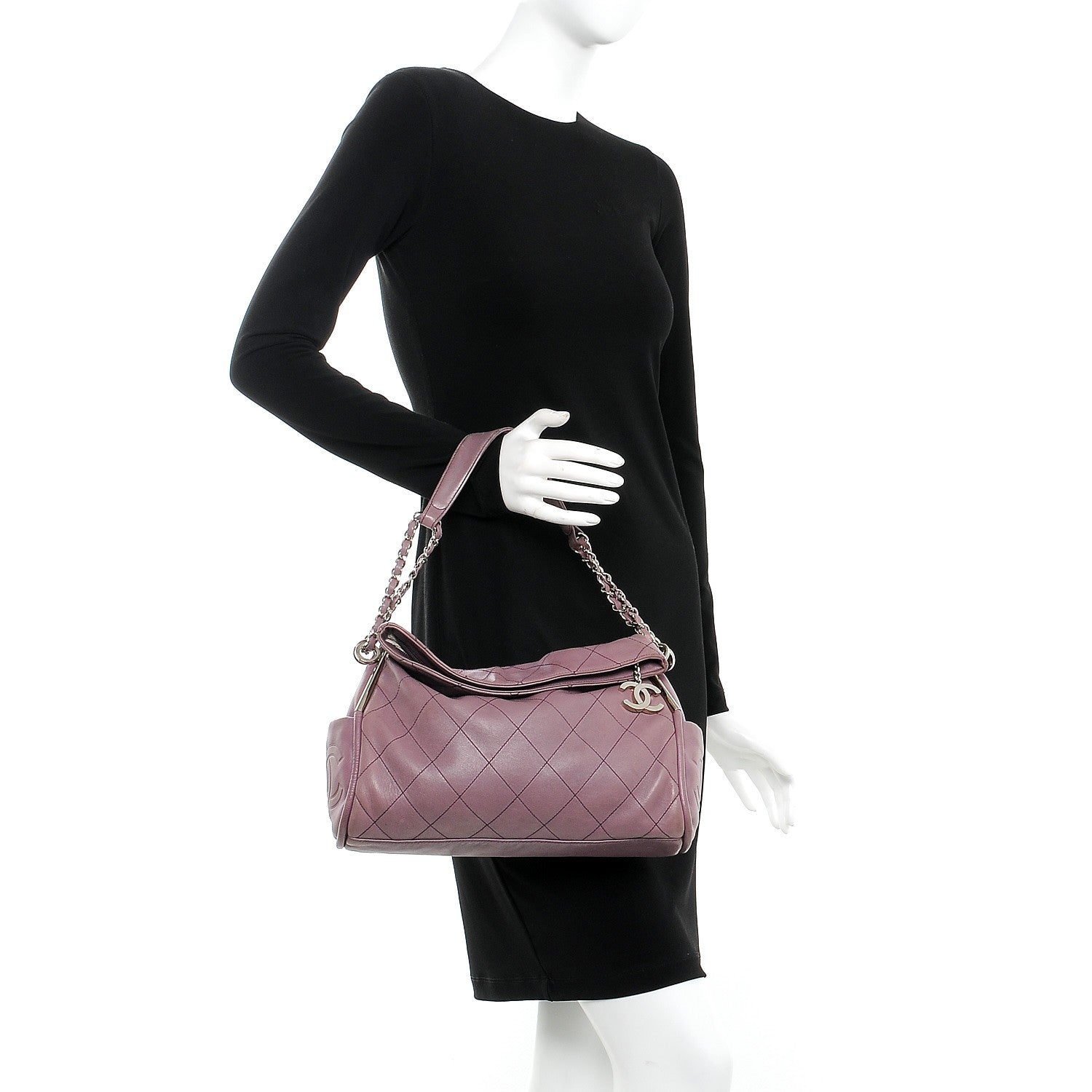 Chanel Lambskin Stitched Medium Ultimate Soft Tote Light Purple 2 of 13