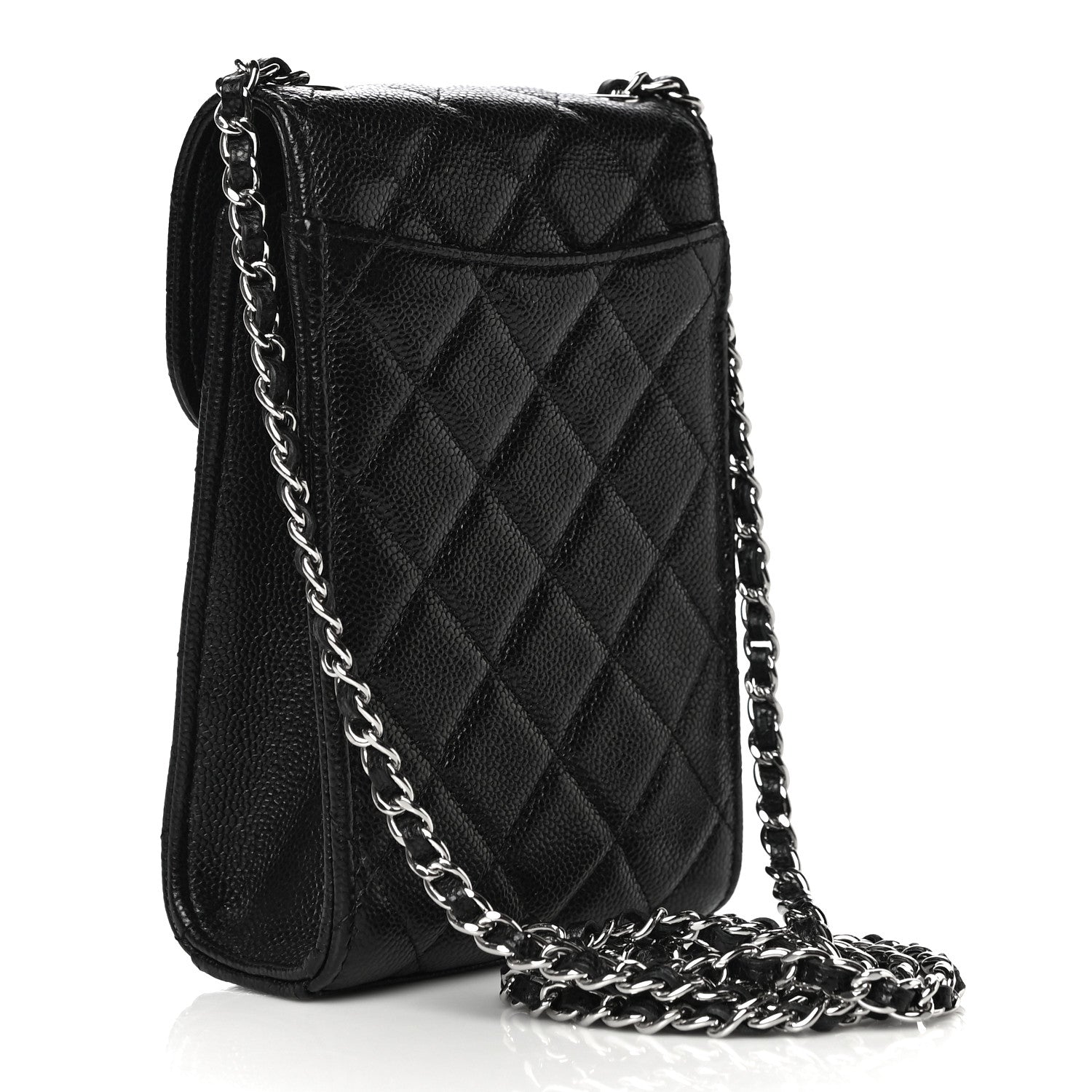 Chanel Caviar Quilted Classic Phone Holder Black 3 of 14