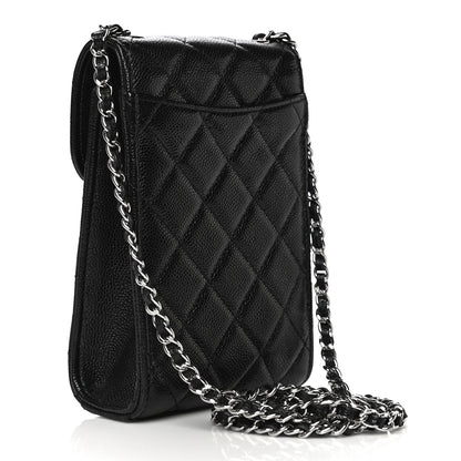 Chanel Caviar Quilted Classic Phone Holder Black 3 of 14