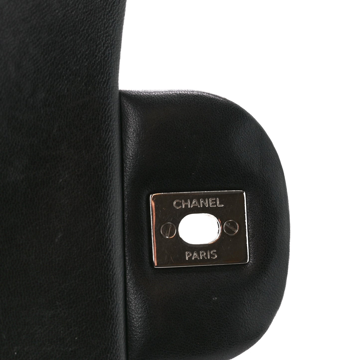 Lambskin Quilted Jumbo Double Flap Black