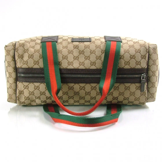 Gucci Monogram GG Small Duffle Bag Brown 4 of 9
