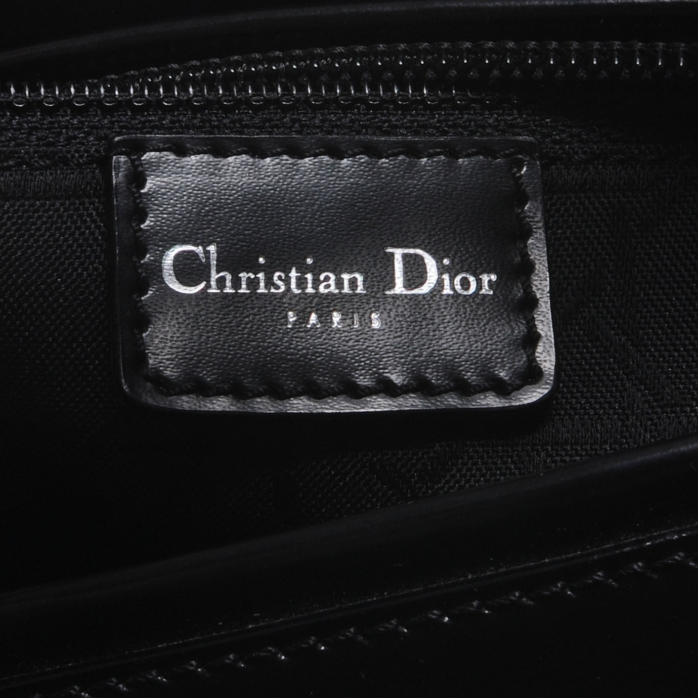 Christian Dior Leather Large Malice Tote Black 6 of 8