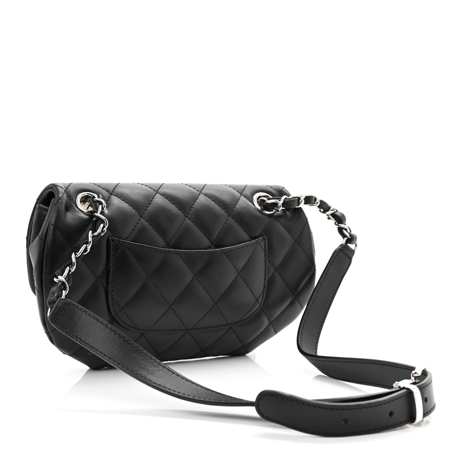 Chanel Calfskin Quilted CC Uniform Flap Belt Bag Black 3 of 11