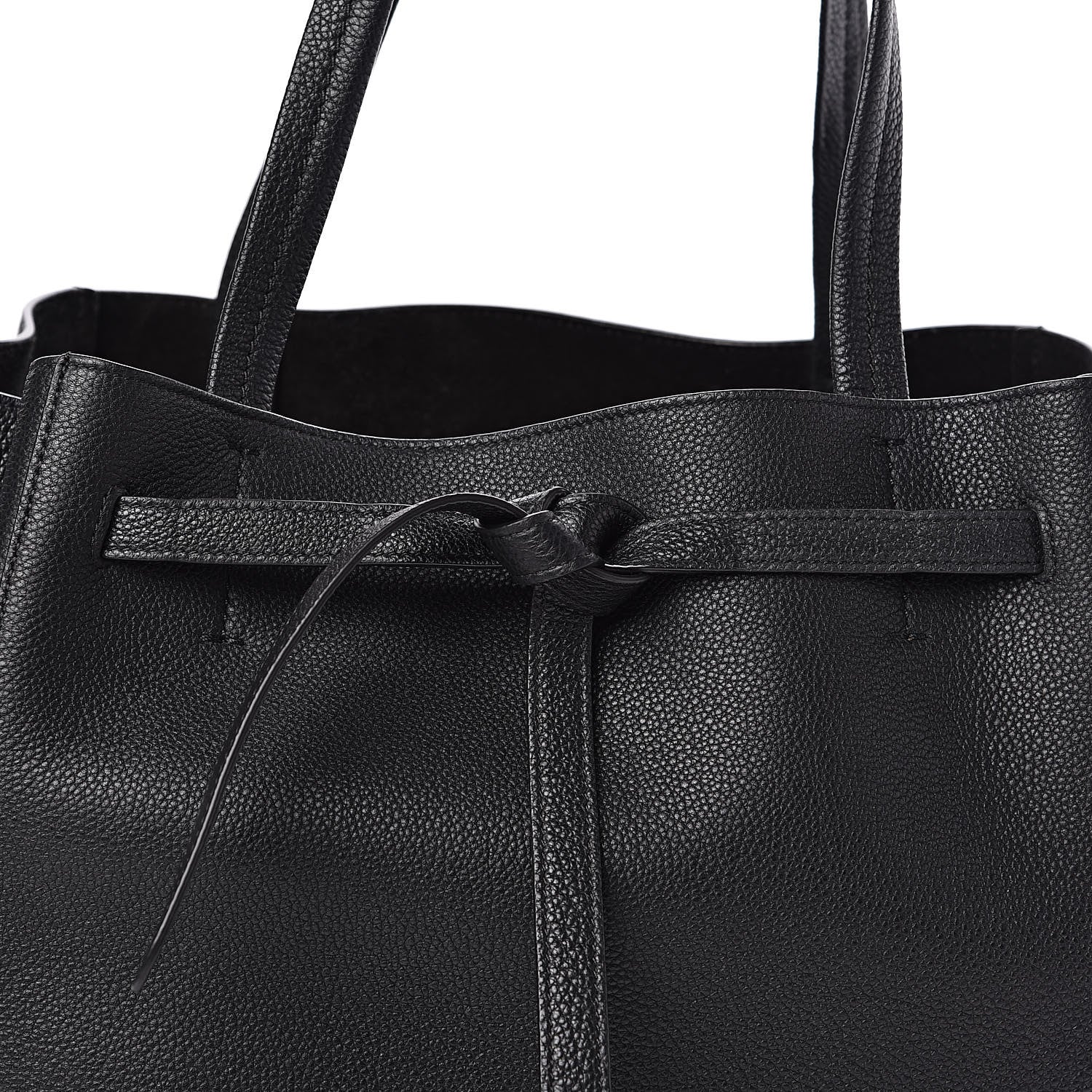 Celine Soft Grained Calfskin Small Belt Cabas Phantom Black 9 of 9