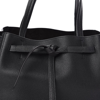 Celine Soft Grained Calfskin Small Belt Cabas Phantom Black 9 of 9