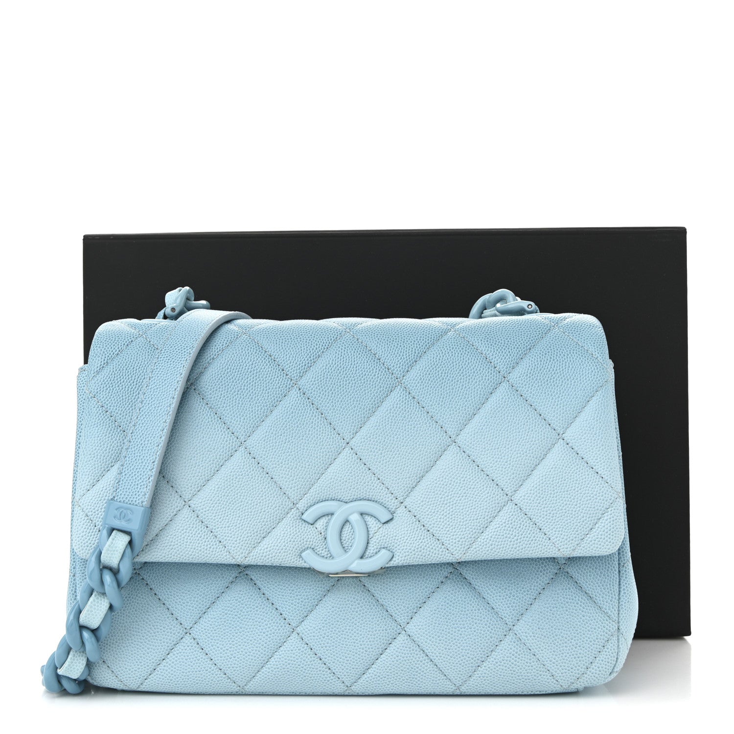 Chanel Shaded Caviar Quilted My Everything Flap Light Blue 11 of 11