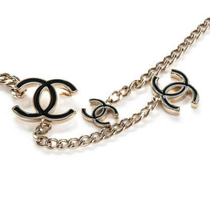 Chanel Enamel CC Ceinture Fantai Adjustable Belt Gold Black 3 of 5
