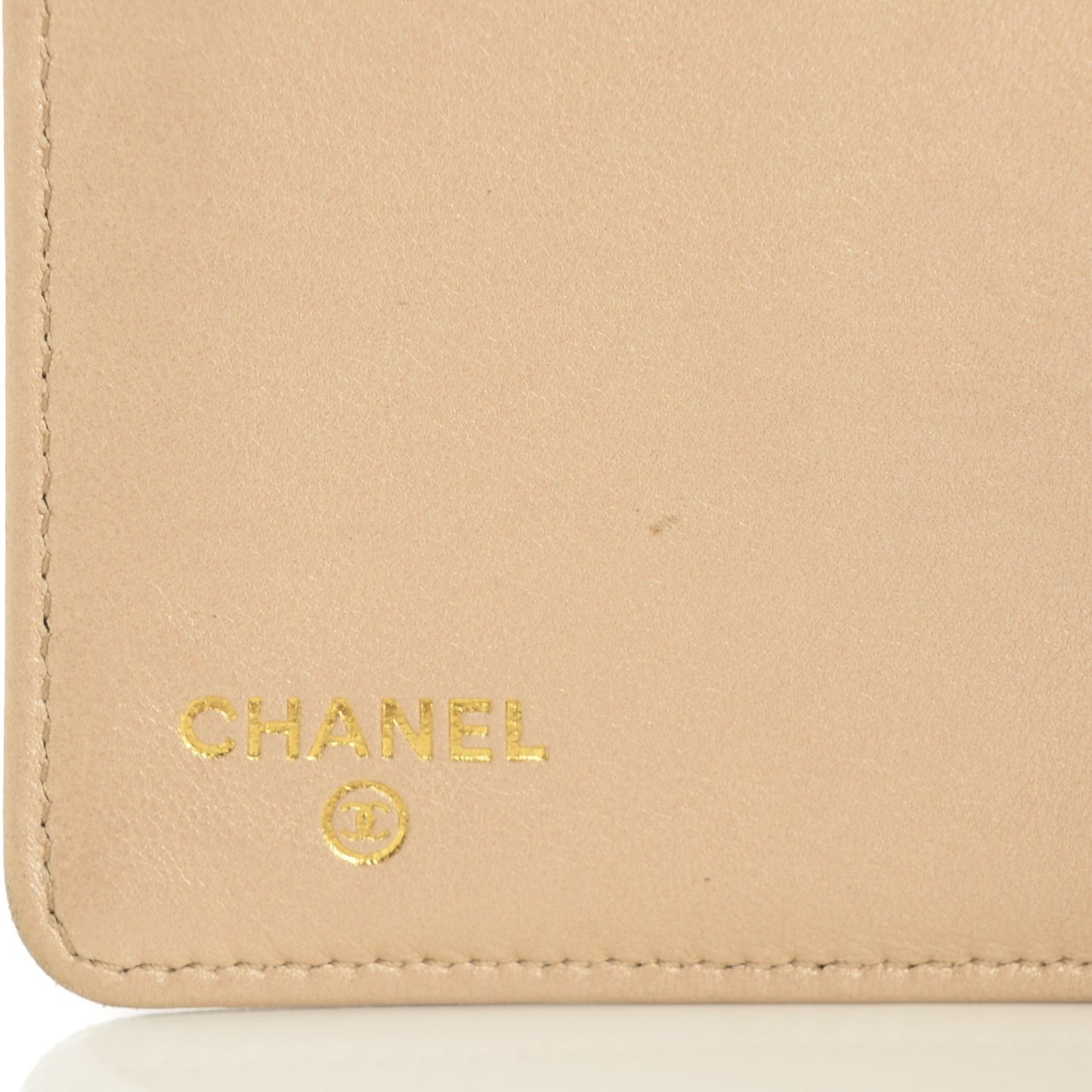 Lambskin Camellia Embossed Yen Wallet Black