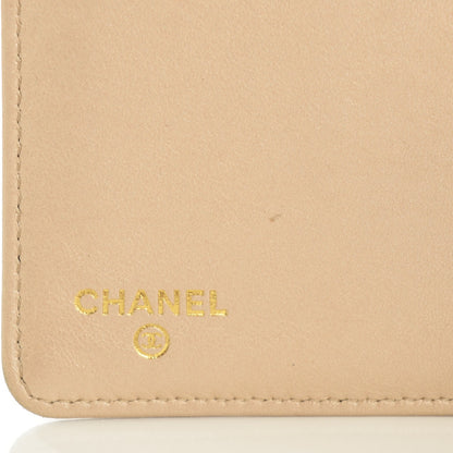 Chanel Lambskin Camellia Embossed Yen Wallet Black 6 of 9