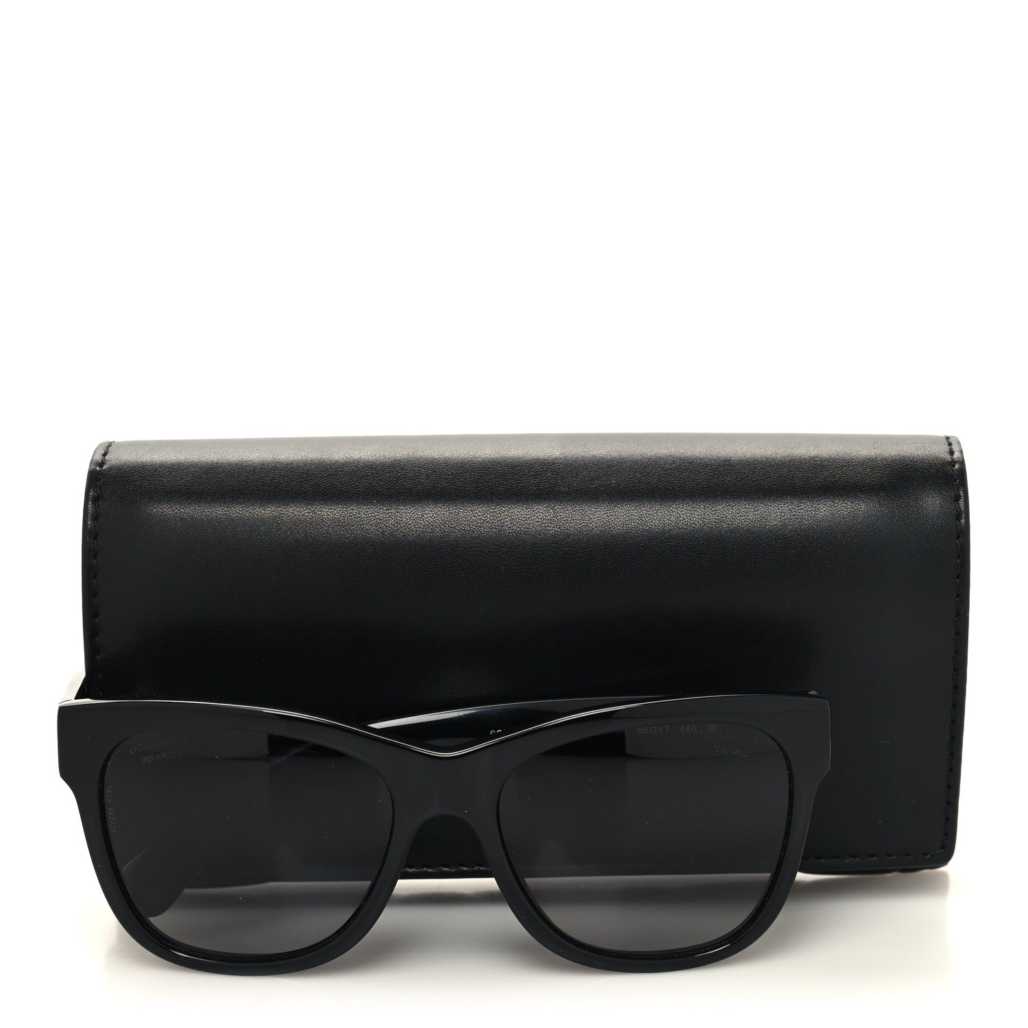 Chanel Acetate Polarized Square CC Sunglasses 5380 Black 8 of 8